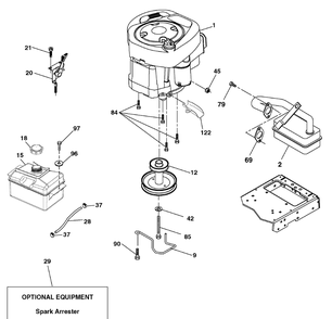 Engine Group (7800735engine) Diagram and Parts List for 7800735-96042010000 2011 Briggs and Stratton Lawn Tractor